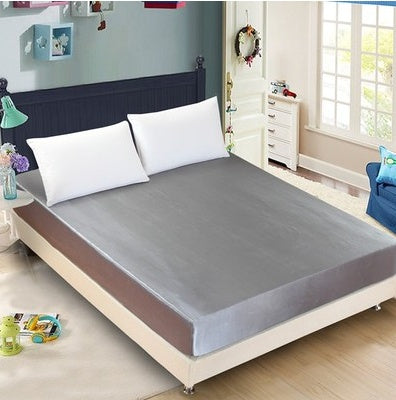 Summer Ice Silk Bed Cover Set – Solid Color Bedding with Pillowcases