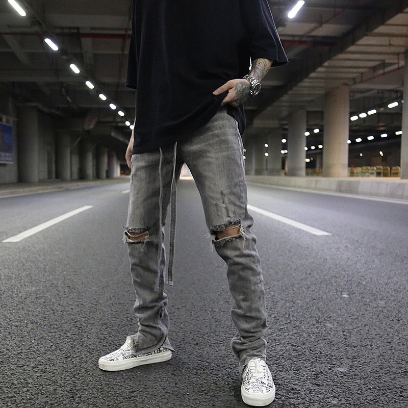 Men's Zippered Jeans