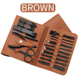 16 Piece Nail and Grooming Kit with Bag Manicure Pedicure Ear Care Tools
