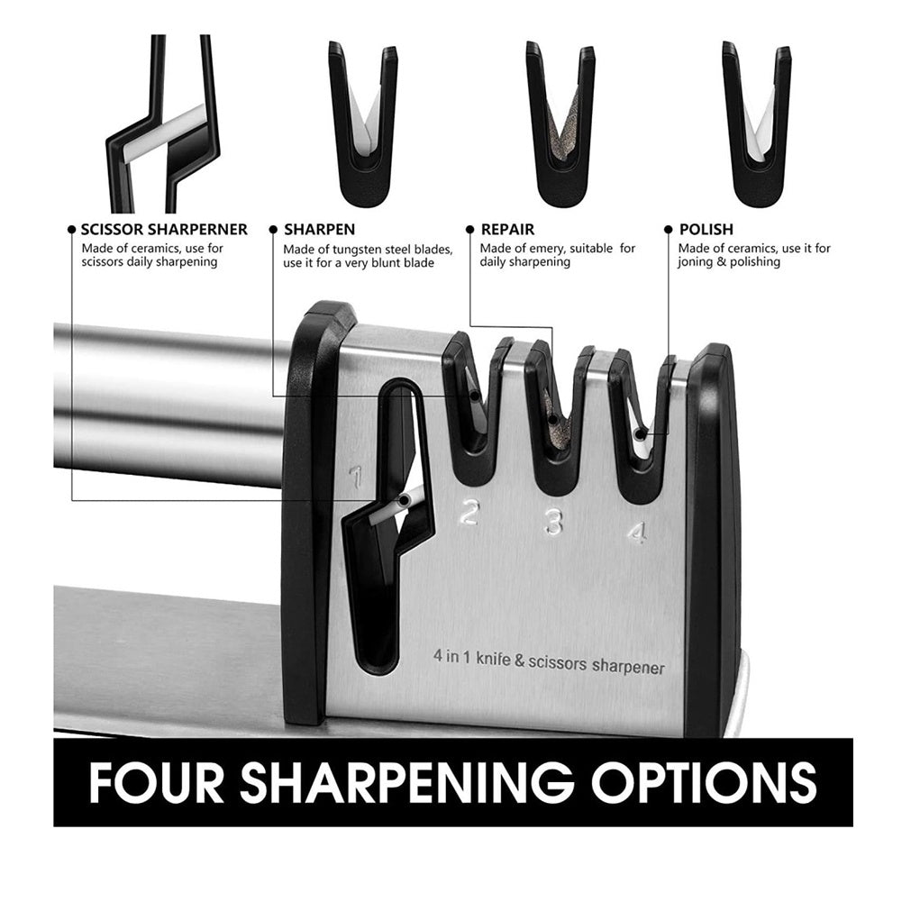 4-in-1 Kitchen Blade And Scissor Sharpening Tool