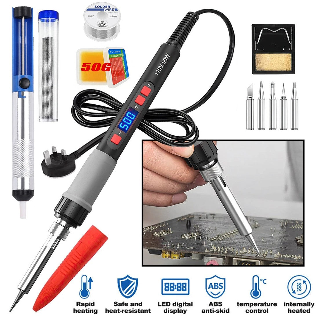 90W Adjustable Soldering Iron Kit