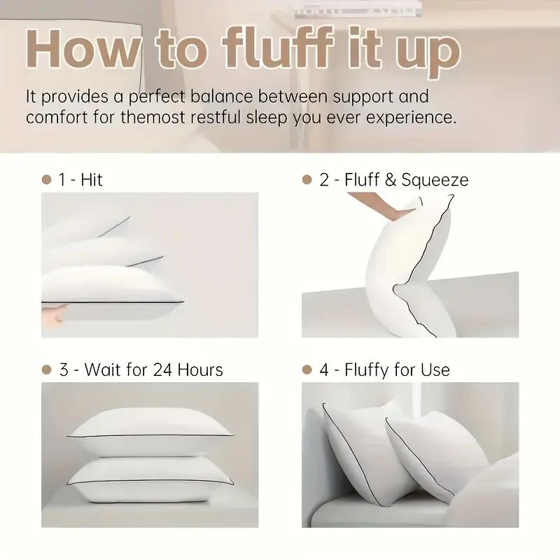 Soft Comfort Bed Pillows – Supportive Sleeping Pillow for Bedroom