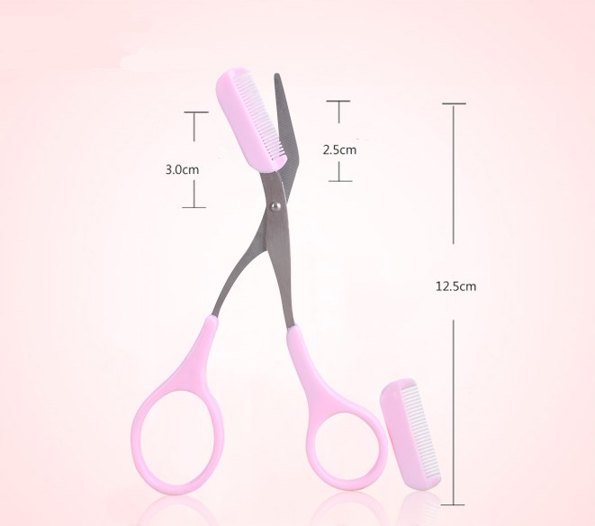 Eyebrow Scissors with Comb Precision Trimming Tool