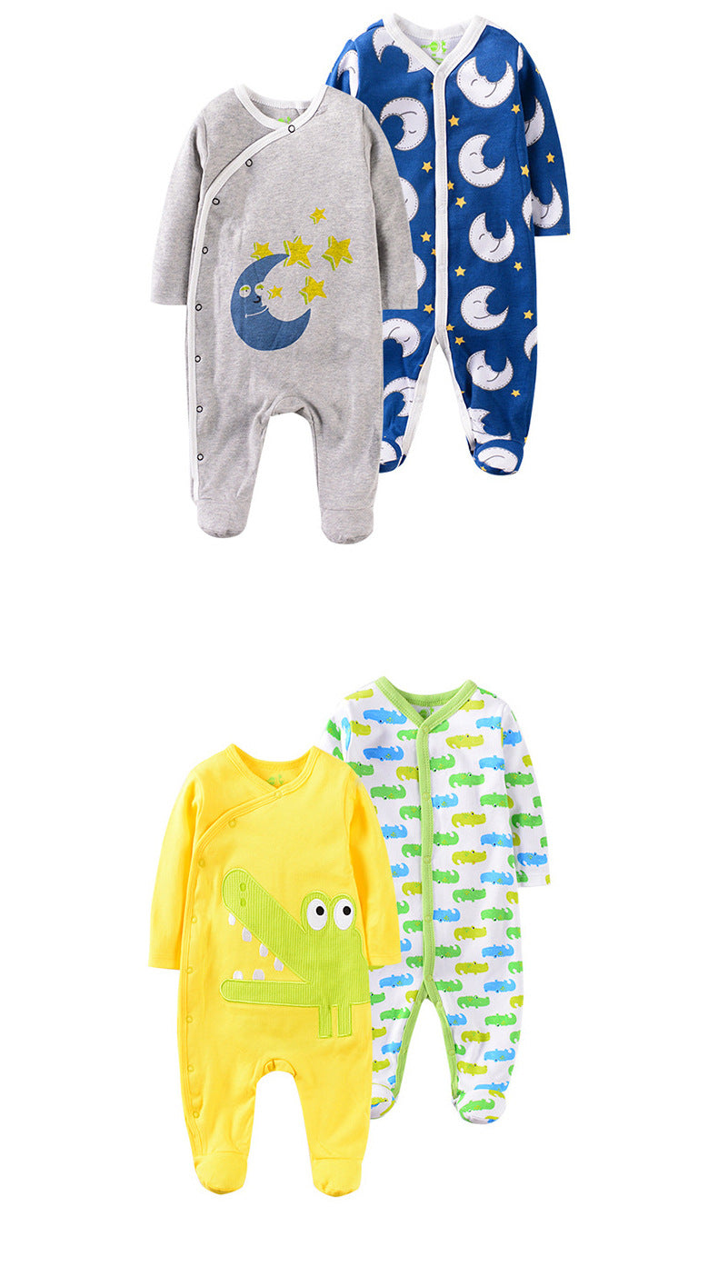 Cartoon Embroidered Baby Jumpsuit