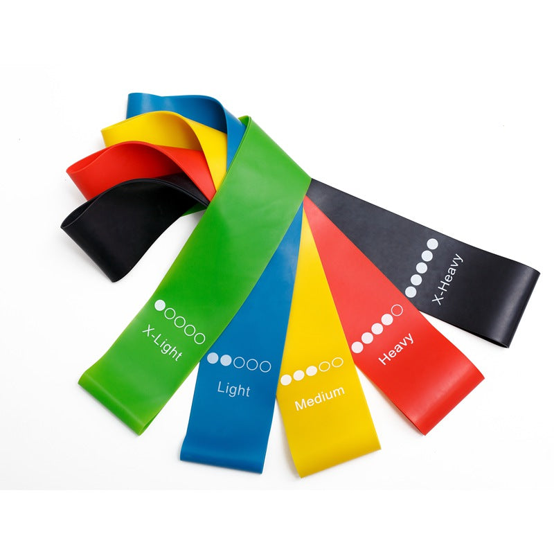 Yoga & Pilates Rubber Resistance Bands – Indoor & Outdoor Fitness Workout (0.35mm–1.1mm)