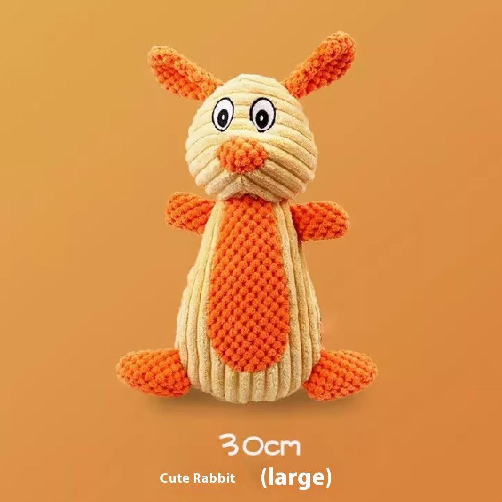 Plush Dog Toy with Noise for Teeth Grinding & Bite Resistance