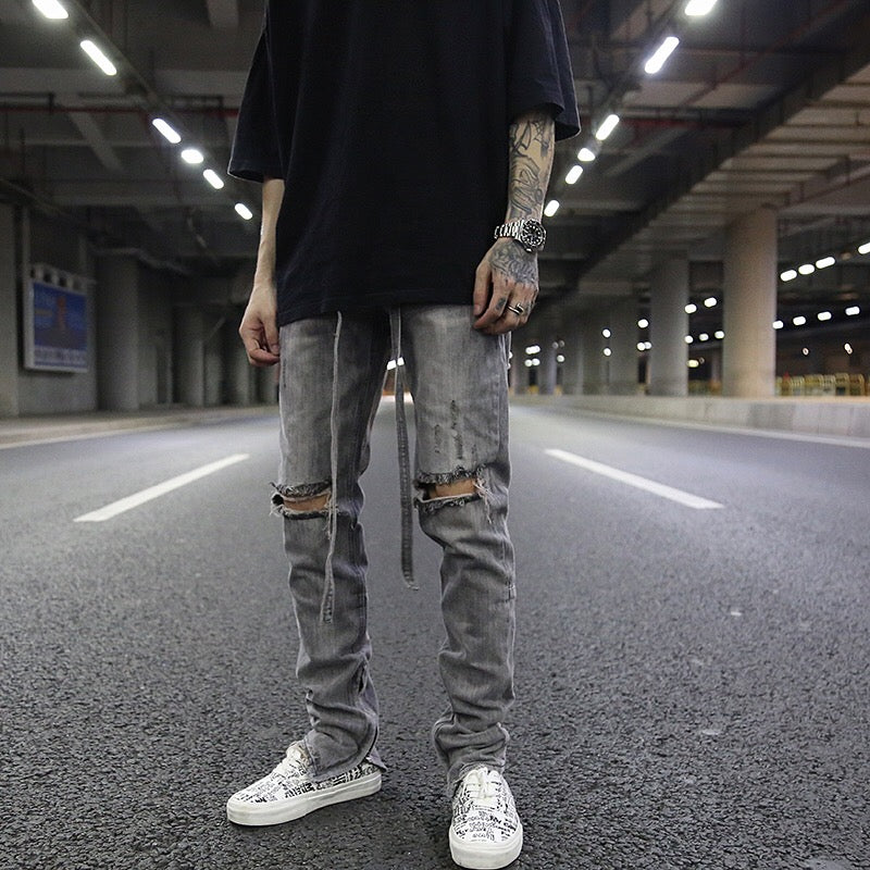 Men's Zippered Jeans