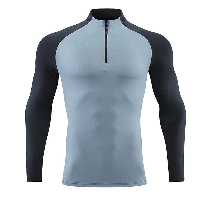 Mock Neck Half-Zip Solid Gym Activewear Set