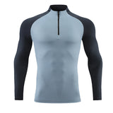 Mock Neck Half-Zip Solid Gym Activewear Set