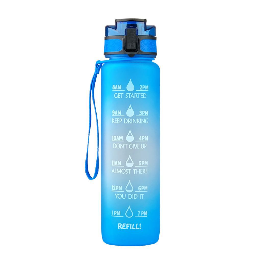 1000ml Transparent Kawaii Water Bottle – BPA-Free Plastic Infuser Sports Flask