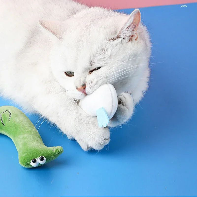 Catnip Plush Toy for Cats & Puppies Teeth Grinding Thumb Pillow