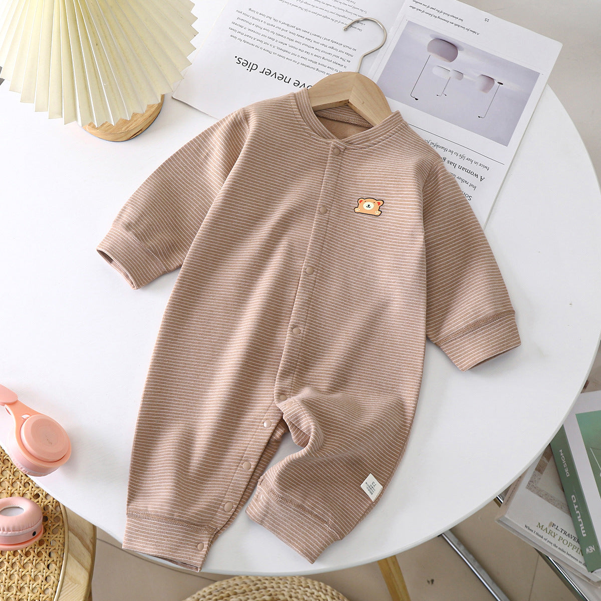 Cartoon Embroidered Baby Jumpsuit