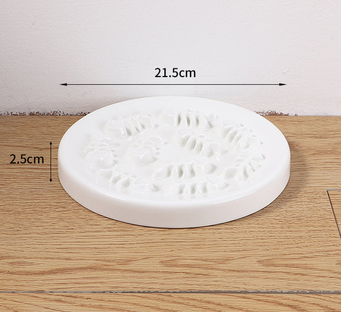 Ceramic Slow Feed Pet Bowl for Cats & Small Dogs Healthy Eating
