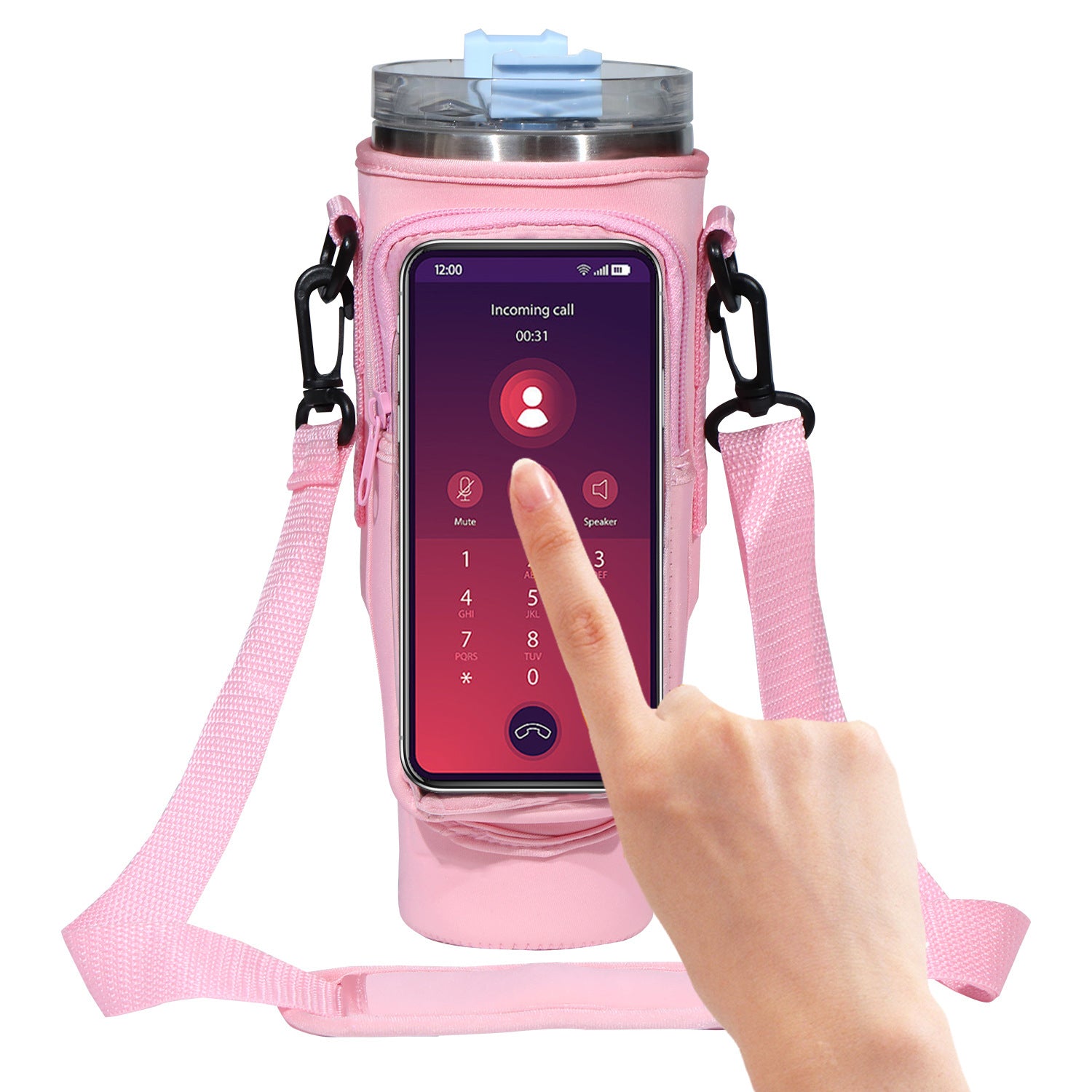 40oz Transparent Cup Cover with Touch Screen