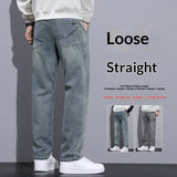 Men's Loose Fit Wide Leg Denim Jeans