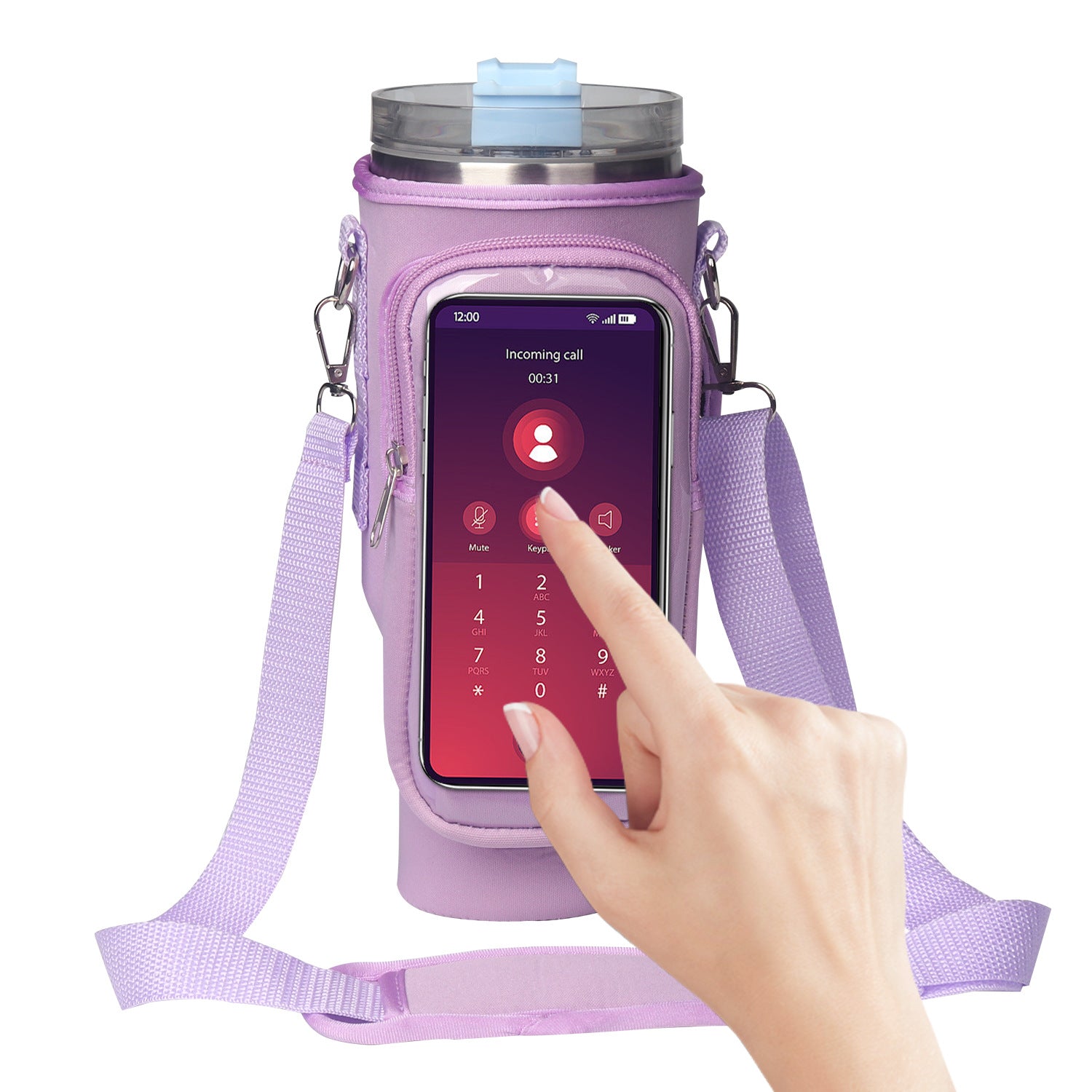 40oz Transparent Cup Cover with Touch Screen