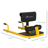 Soozier 3-in-1 Padded Push-Up, Sit-Up & Sissy Squat Machine – Home Gym Fitness Equipment, Yellow