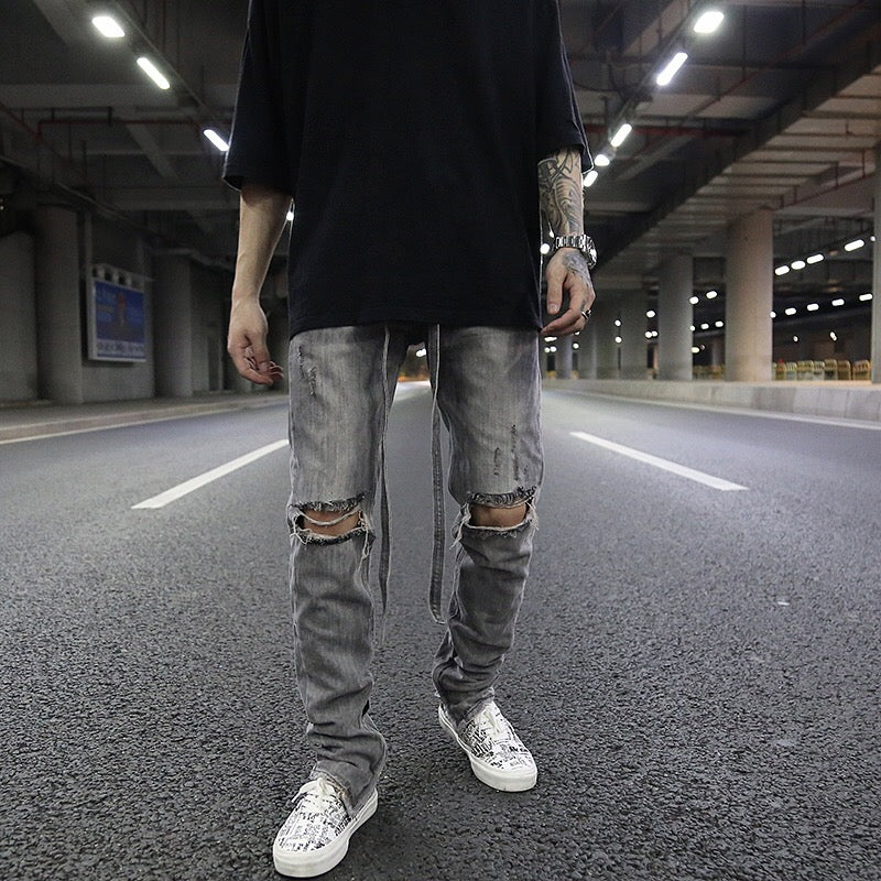 Men's Zippered Jeans