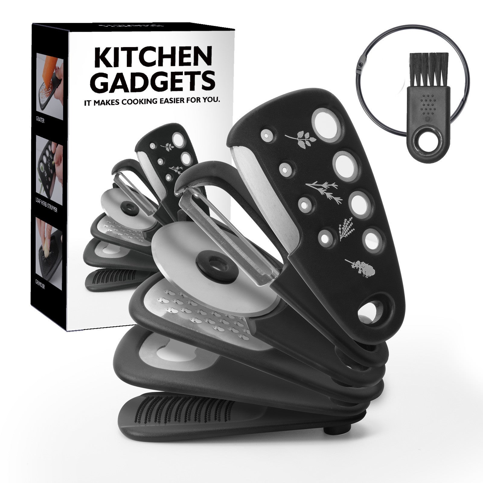 6-Piece Stackable Kitchen Gadget Set – Space-Saving Cooking & Storage Tools
