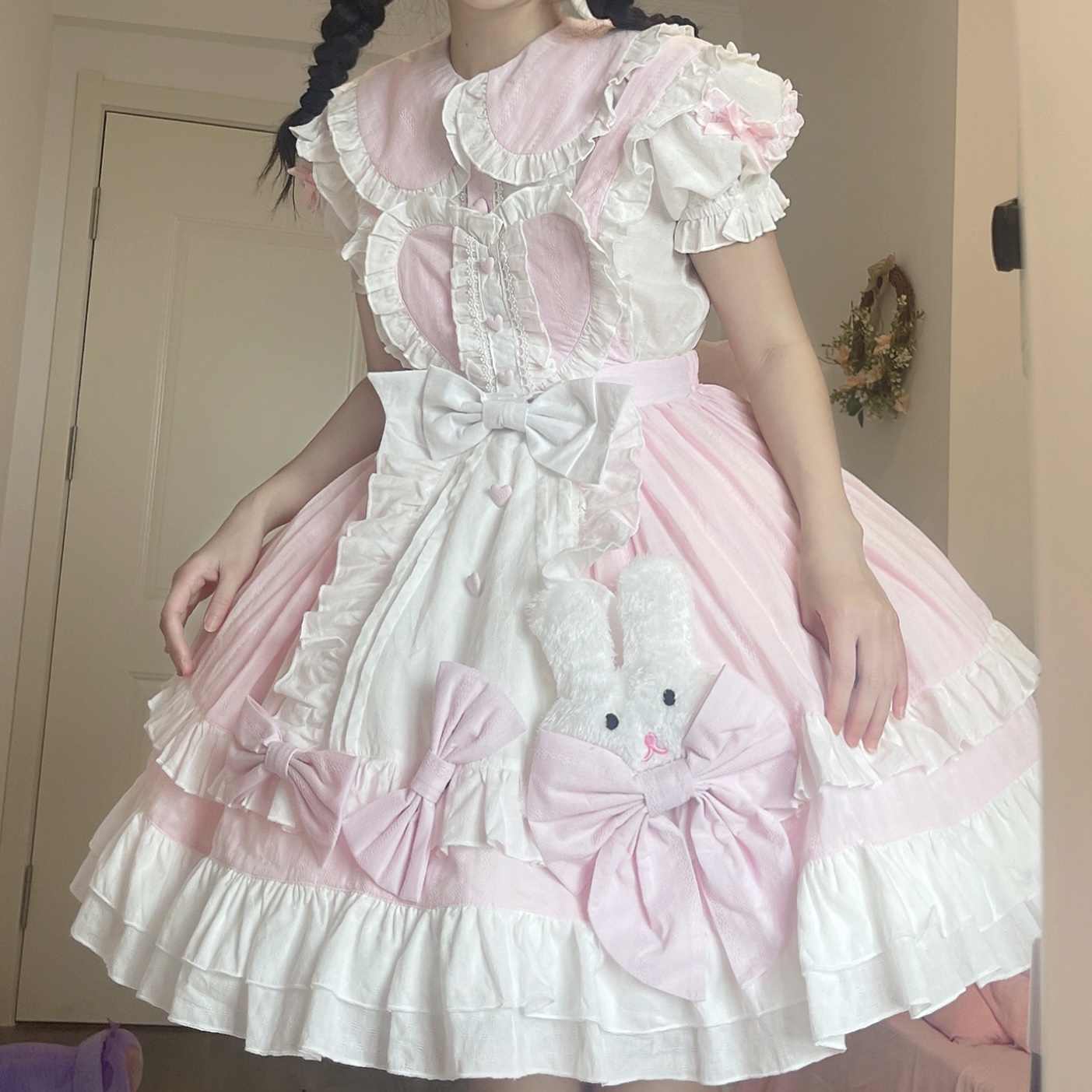 Women’s Cute Lolita Suspender Skirt Dress Stylish Outfit