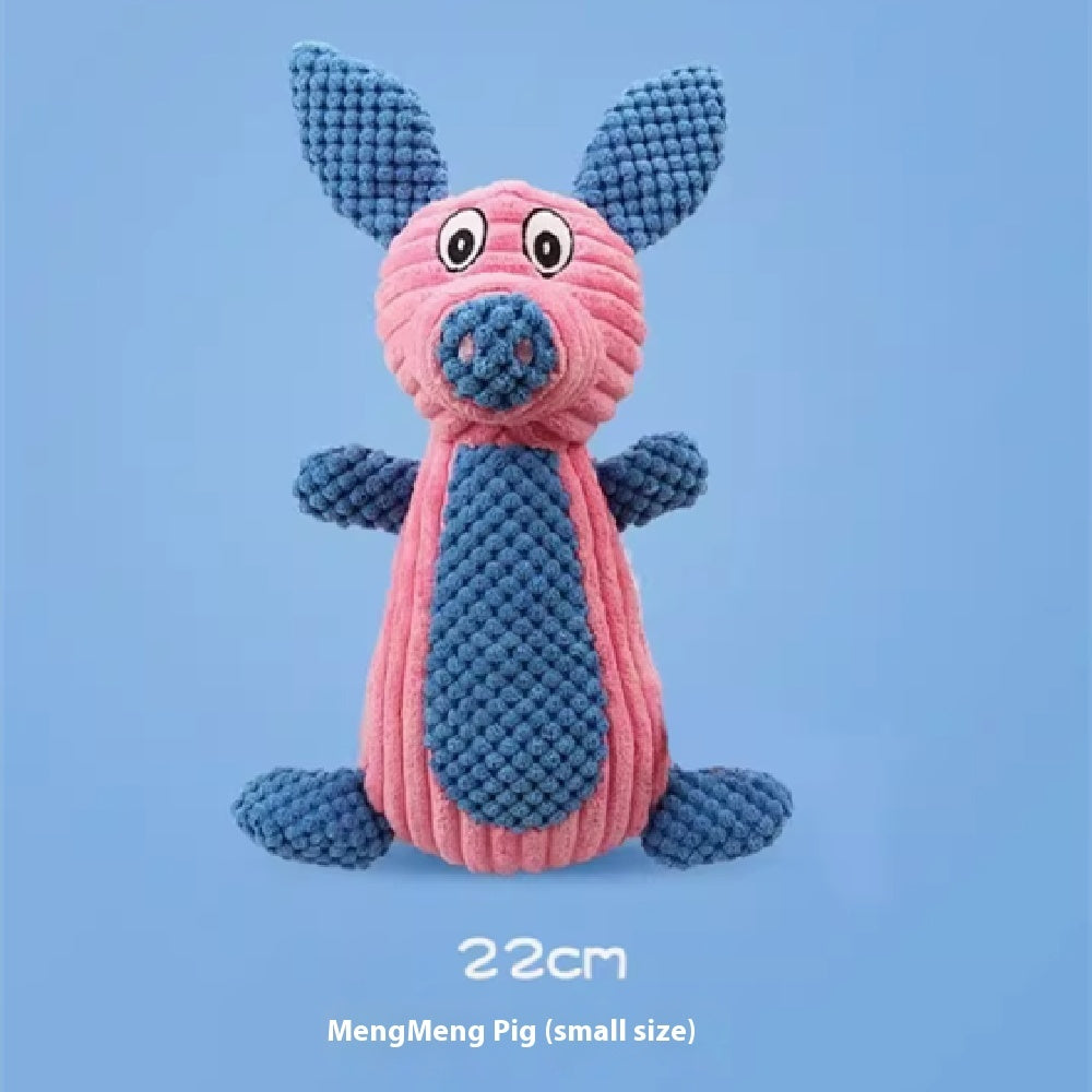 Plush Dog Toy with Noise for Teeth Grinding & Bite Resistance
