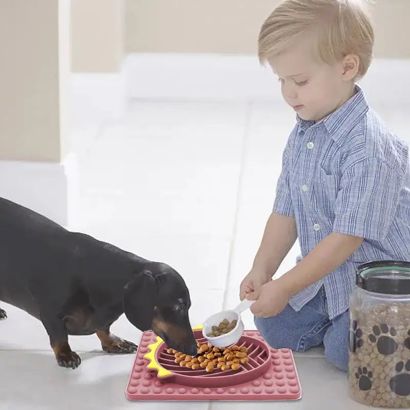 Slow Feeder Dog & Cat Bowl with Licking Mat for Healthy Eating