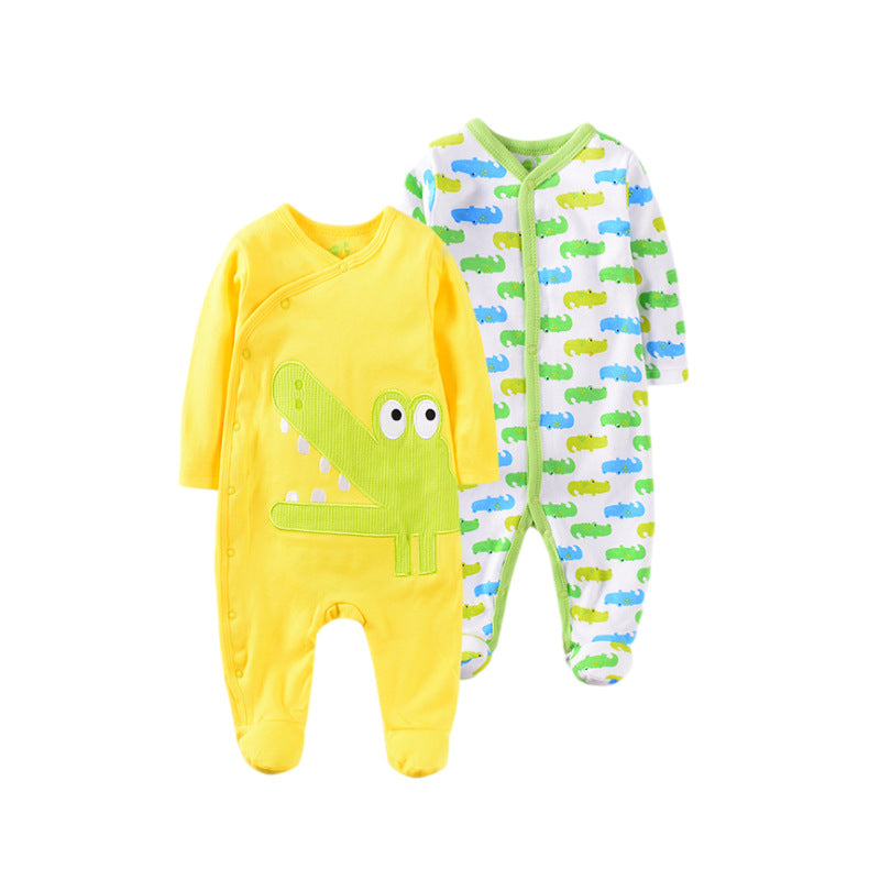 Cartoon Embroidered Baby Jumpsuit