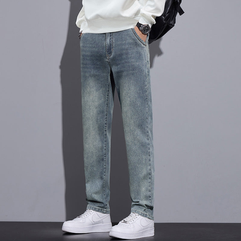 Men's Loose Fit Wide Leg Denim Jeans