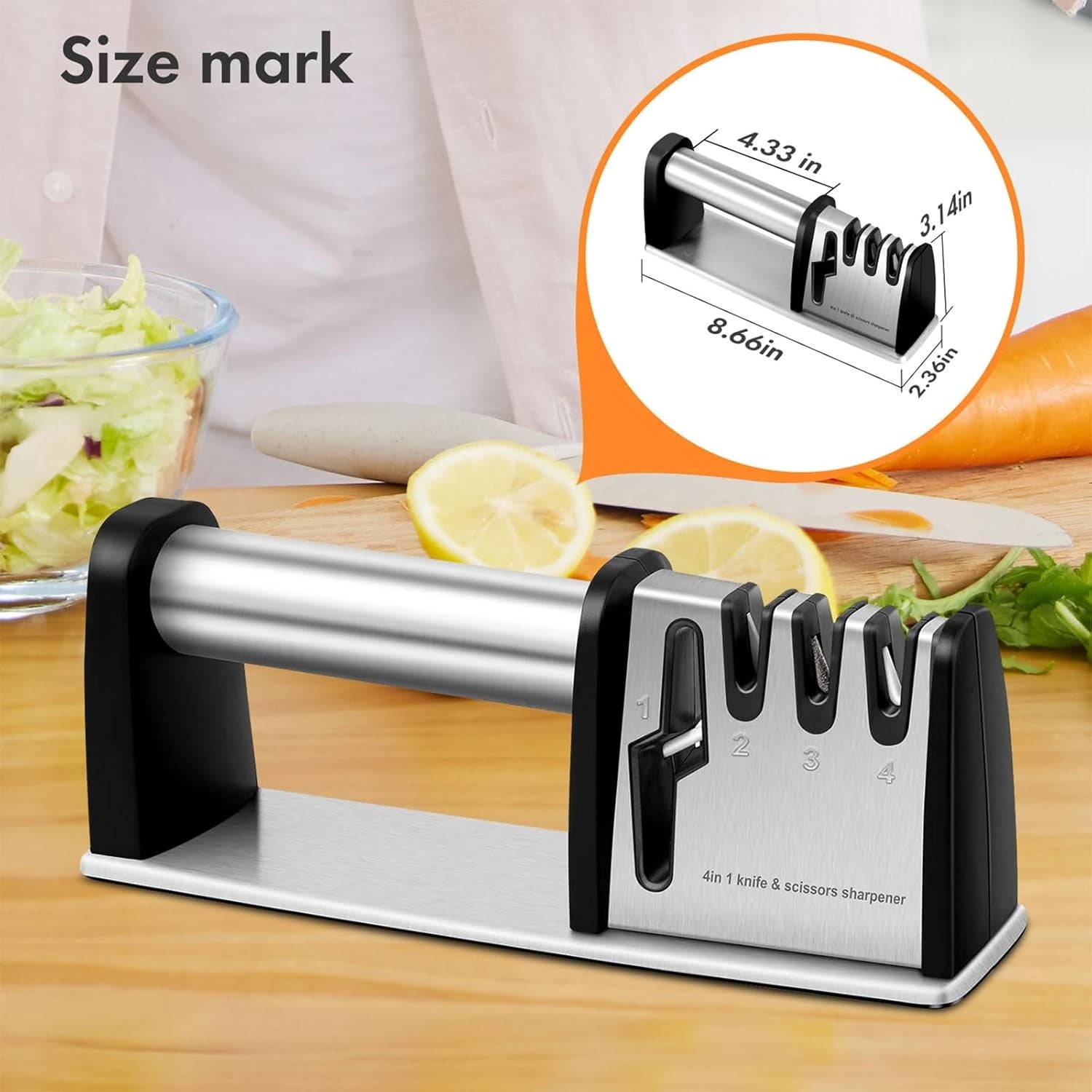 4-in-1 Kitchen Blade And Scissor Sharpening Tool