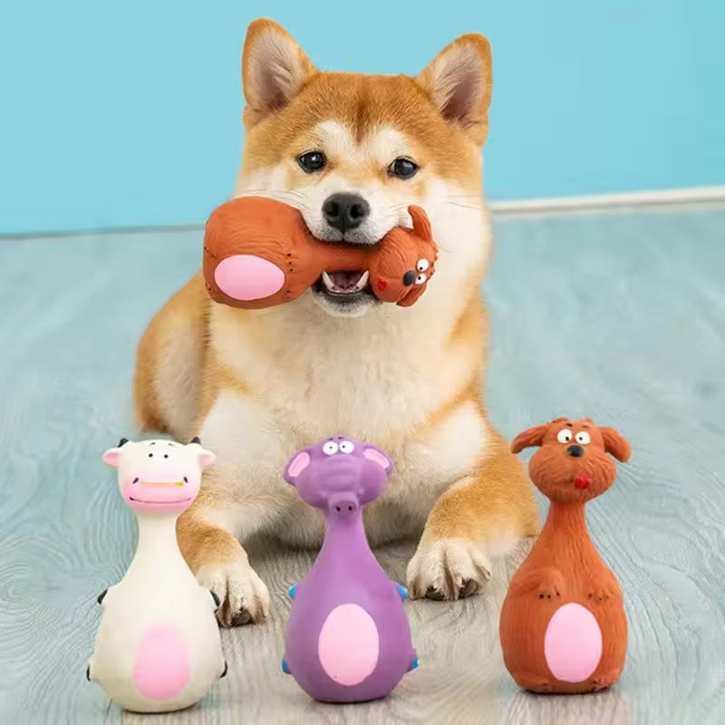 Cute Latex Dog Chew Toys with Squeaker