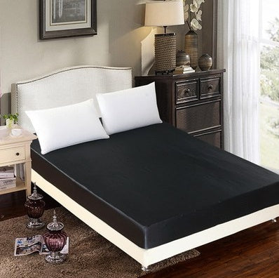Summer Ice Silk Bed Cover Set – Solid Color Bedding with Pillowcases