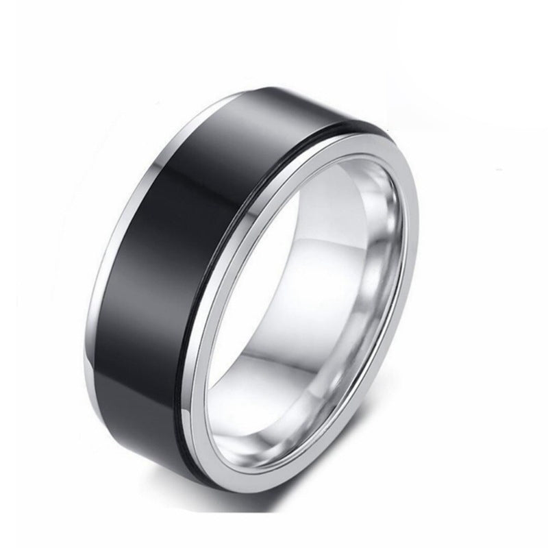 Titanium Steel Personality Ring – Hip Hop Style