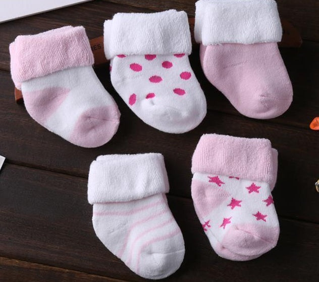 5 Pairs Baby Non Slip Cartoon Socks