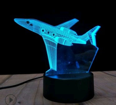3D Owl LED Night Light – Touch Control Colorful Table Lamp