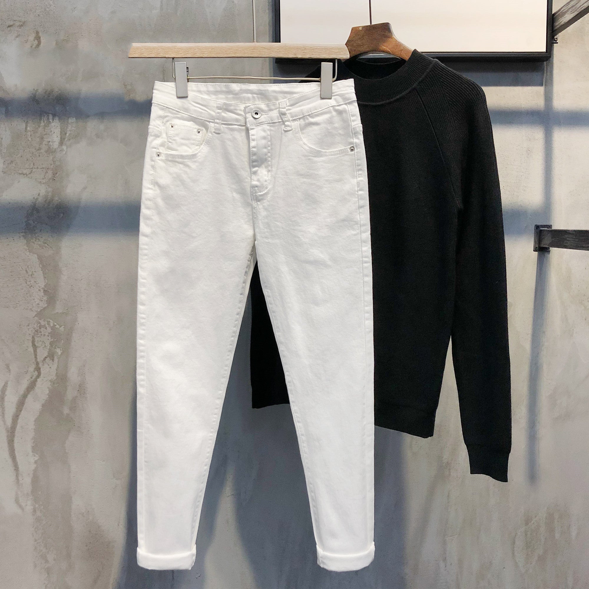 Men's Slim Fit Stretch Cropped Jeans