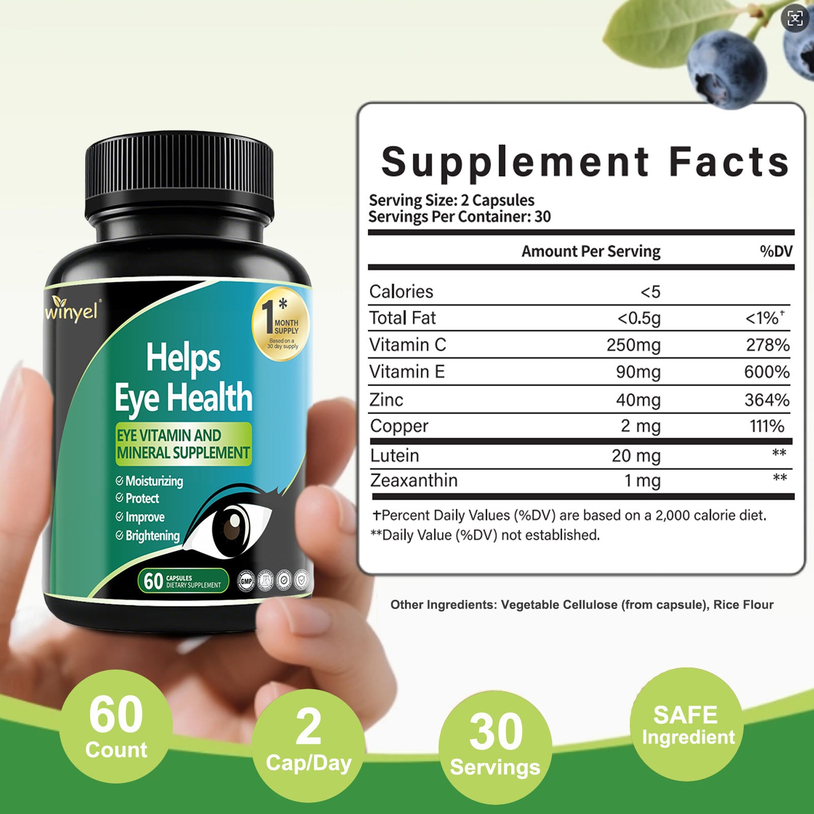 Premium Lutein Eye Health Support Supplement 30-Day Supply