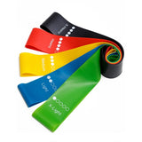 Yoga & Pilates Rubber Resistance Bands – Indoor & Outdoor Fitness Workout (0.35mm–1.1mm)