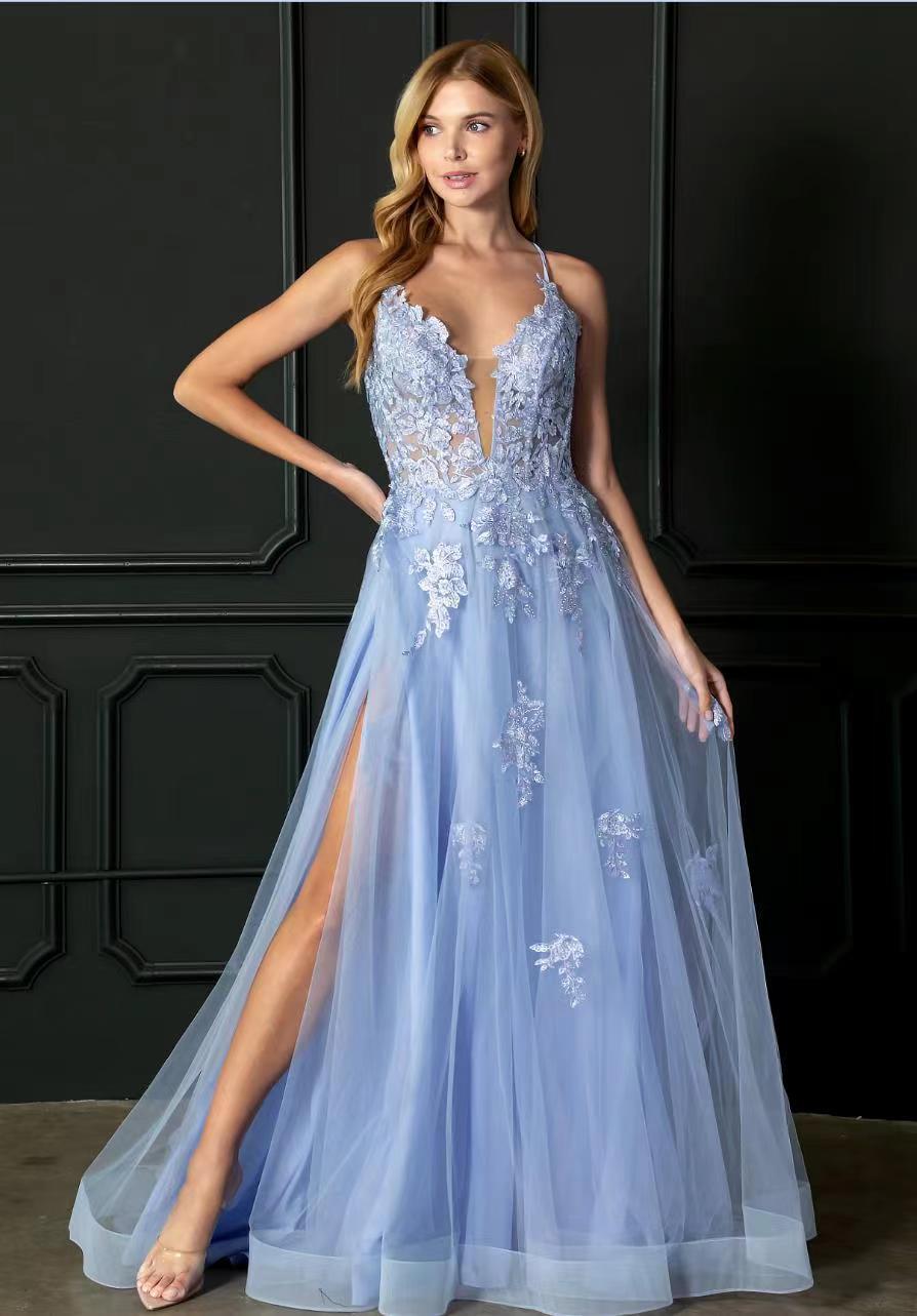 Women’s Long Evening Dance Dress Suspender Style