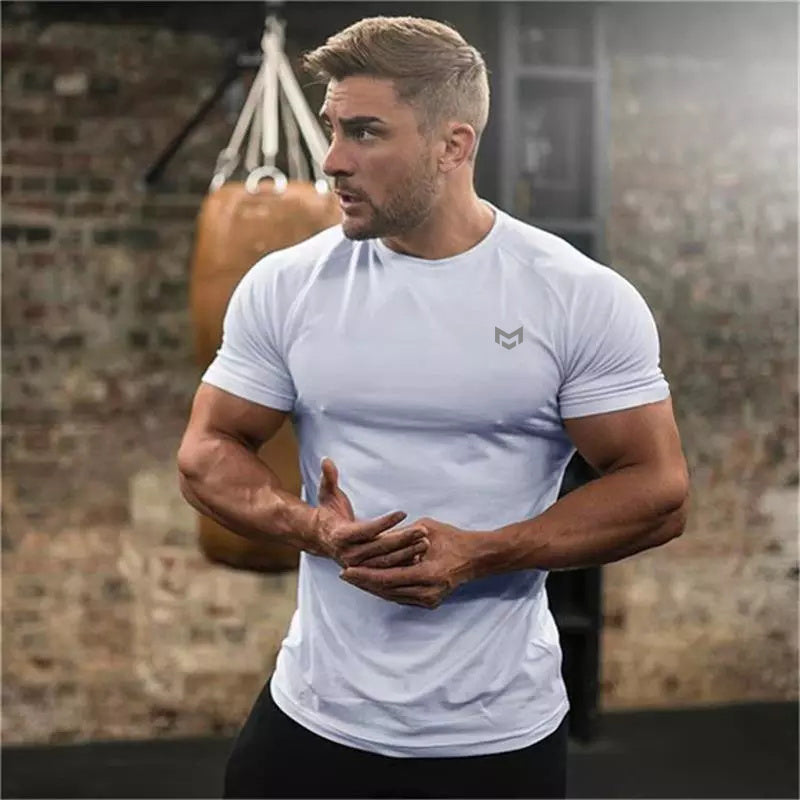 Men’s Quick-Dry Short Sleeve Gym T-Shirt for Running