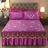 Single-Piece Short Plush Bed Cover – Soft Cozy Bedding for Bedroom