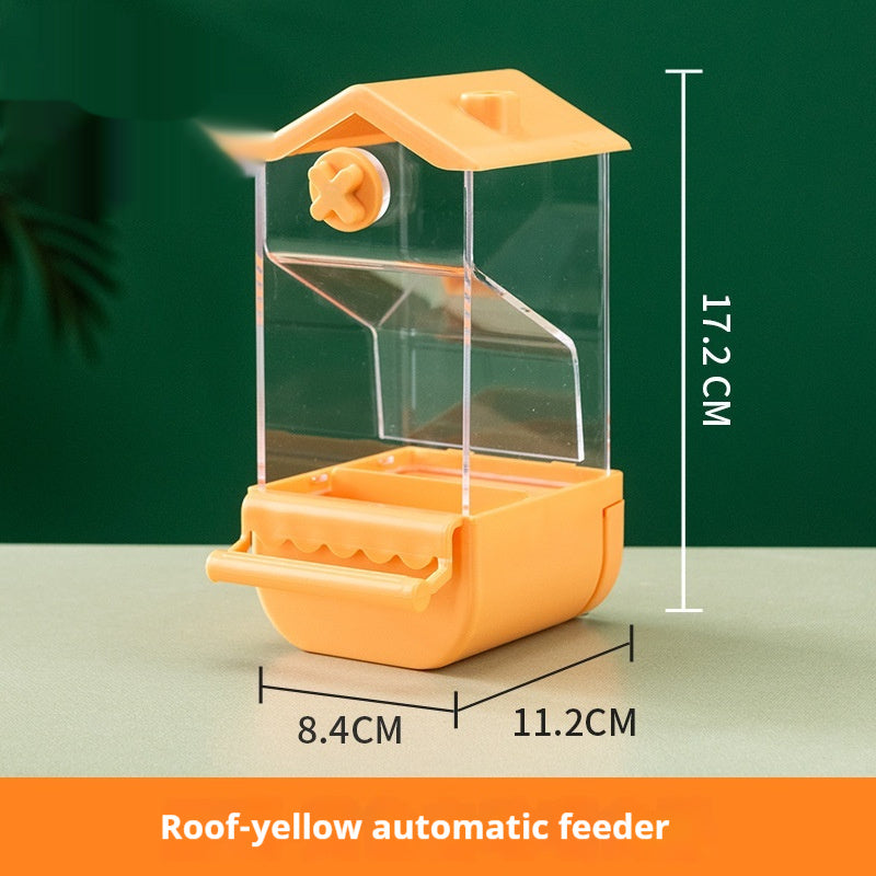 Automatic Parrot Feeder with Food Storage Container