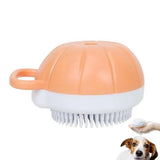 Silicone Dog Scrubber & Bath Brush with Shampoo Dispenser for Pet Grooming