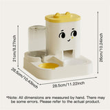 Cartoon Pet Feeding & Watering Dispenser Large Capacity for Cats & Dogs