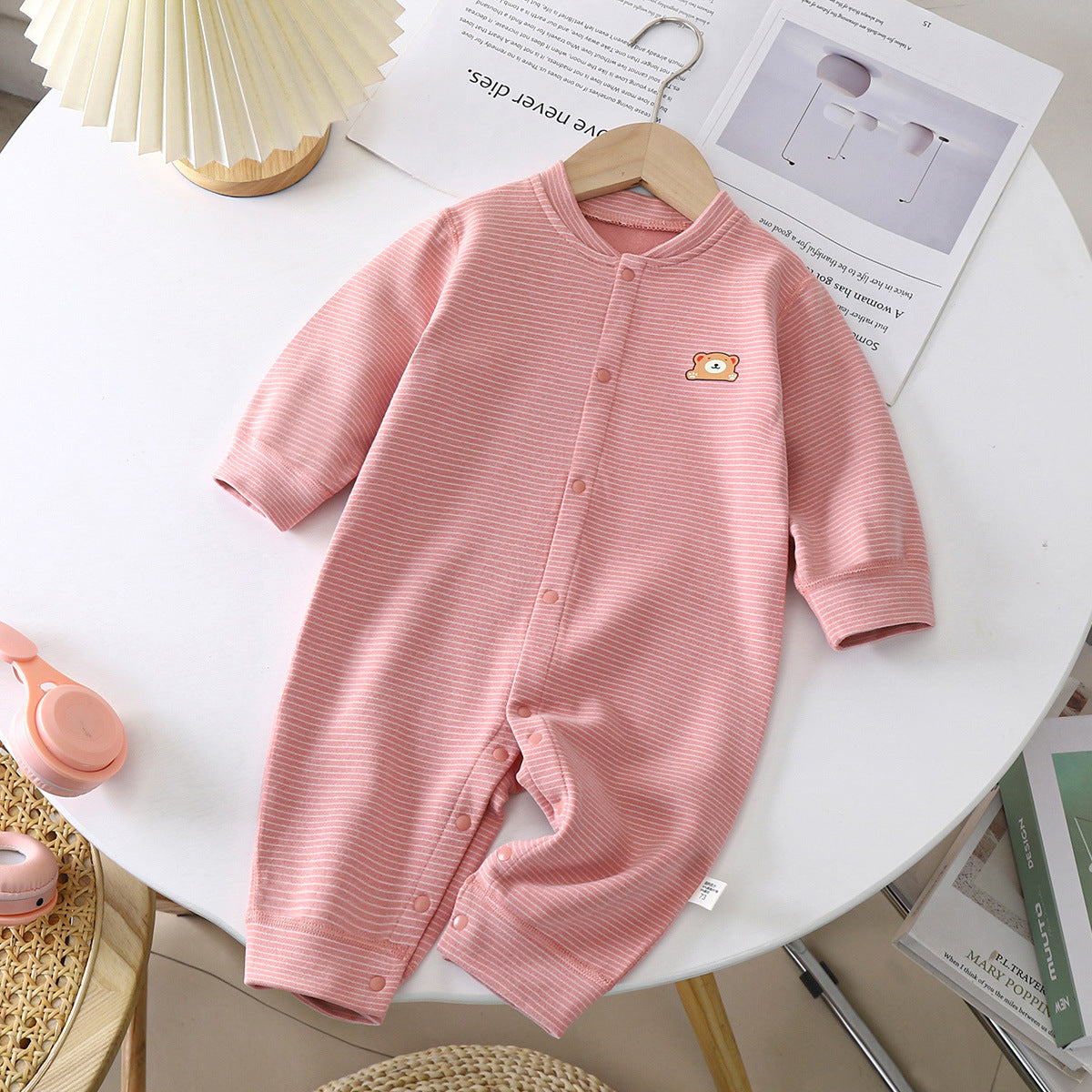 Cartoon Embroidered Baby Jumpsuit
