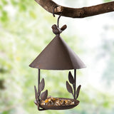 American Made Vintage Wrought Iron Bird Feeder