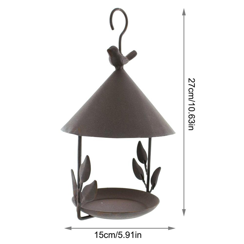 American Made Vintage Wrought Iron Bird Feeder