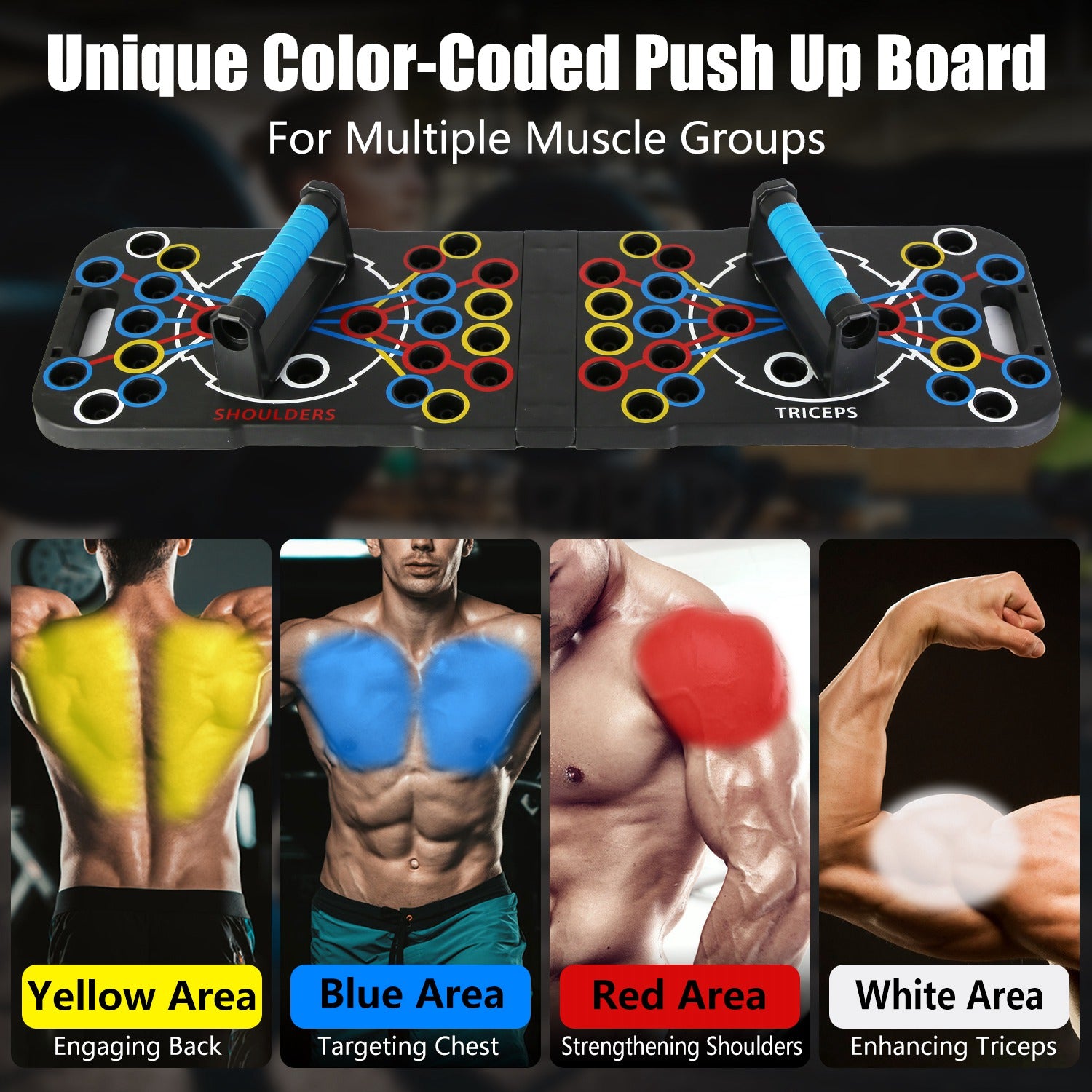 Multifunctional Push-Up Board with 15 Fitness Accessories – Full Body Home Gym Workout Equipment