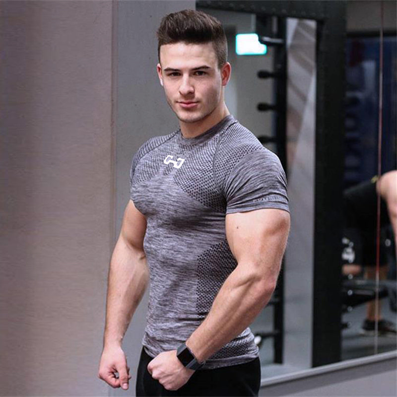 Men’s Quick-Dry Short Sleeve Gym T-Shirt for Running
