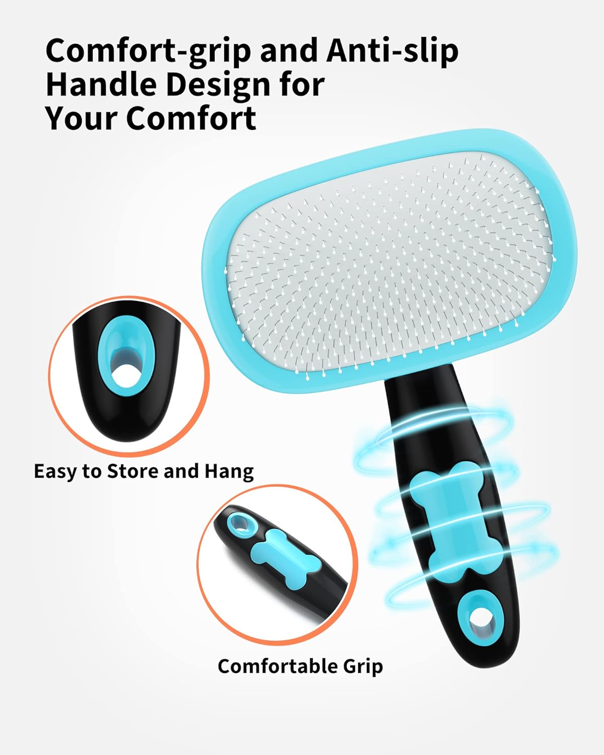 Pet Grooming Brush for Dogs & Cats – Shedding & Hair Removal Tool