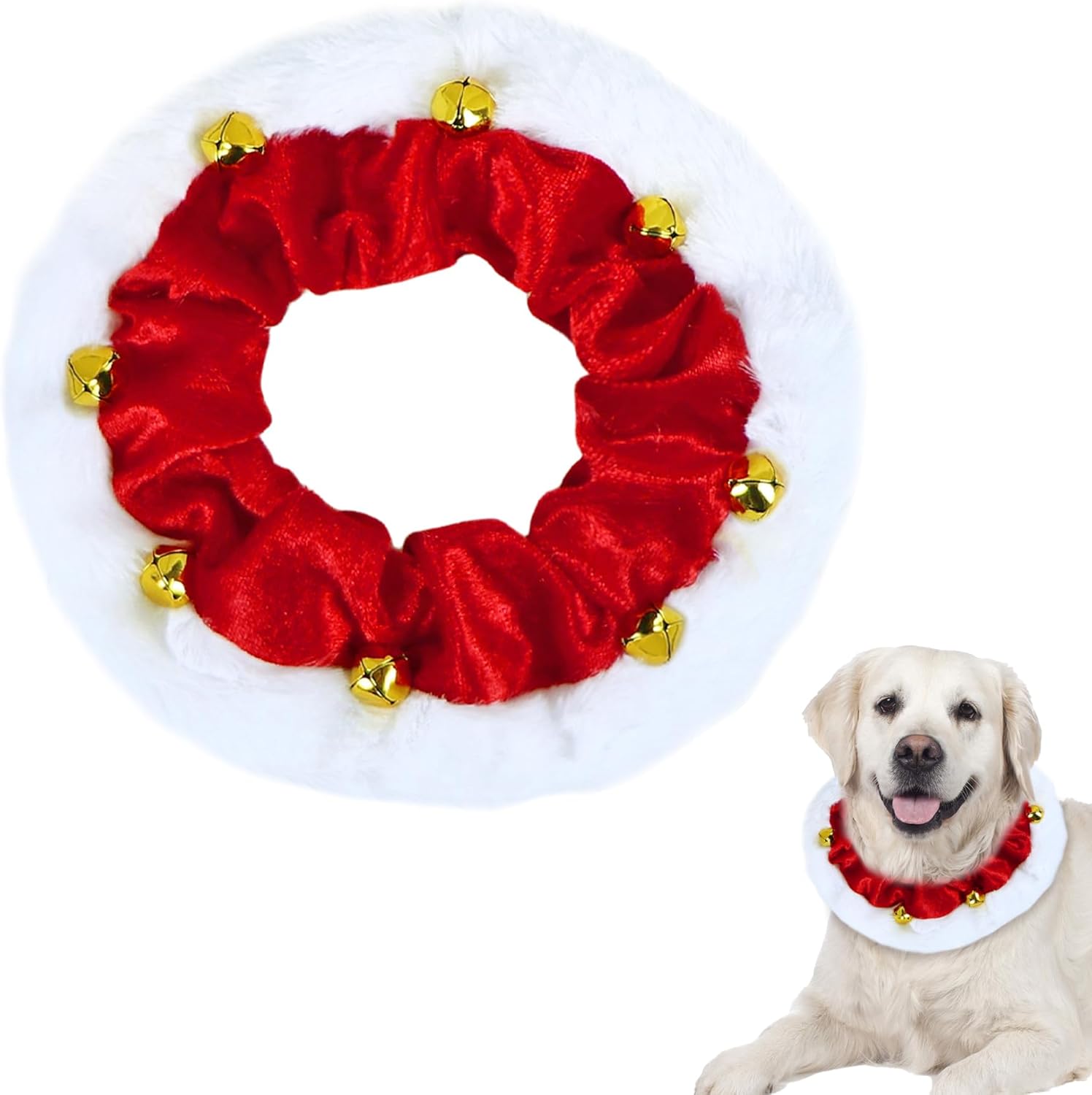 Christmas Dog Collar with Bells